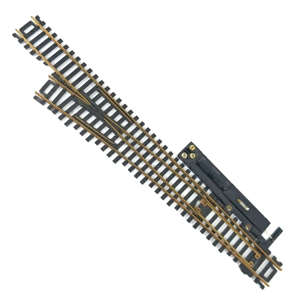 2 Atlas HO Scale Remote Left Hand Switch Track Brass Rail Model Railroad Turnout